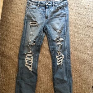 AE Super Stretch Distressed Hi-Rise Jegging